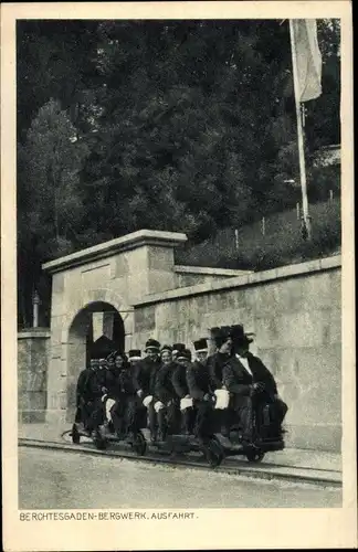 Ak Berchtesgaden in Oberbayern, Bergwerk, Ausfahrt