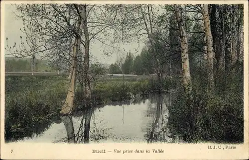 Ak Bueil Eure, Vue Prise dans la Vallée