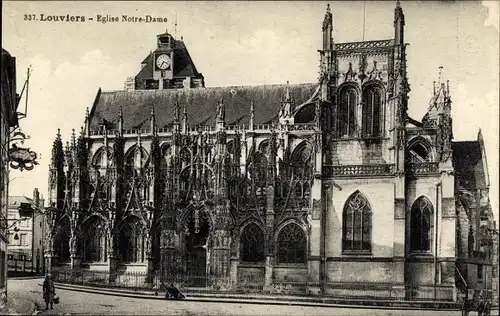 Ak Louviers Eure, Église Notre Dame