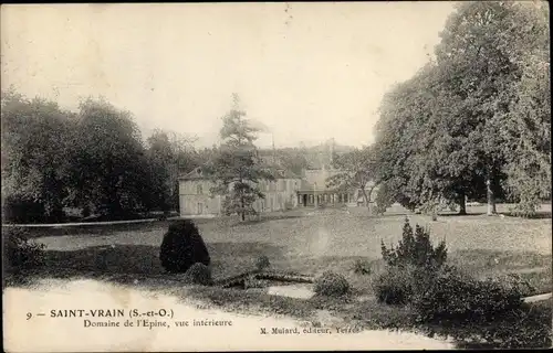 Ak Saint Vrain Essonne, Domaine de l'Epine, vue interieure