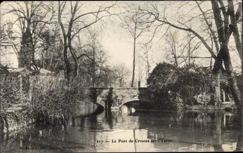 Ak Crosnes Essonne, Le Pont