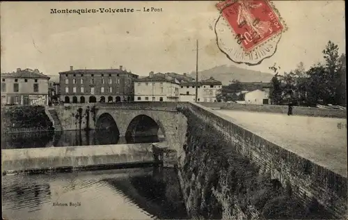 Ak Montesquieu-Volvestre Frankreich, Le Pont