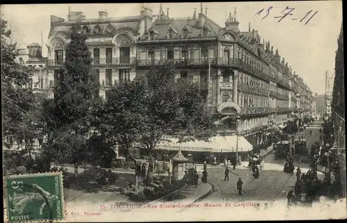 Ak Toulouse Haute Garonne, Rue Alsace Lorraine, Maison du Gaspillage