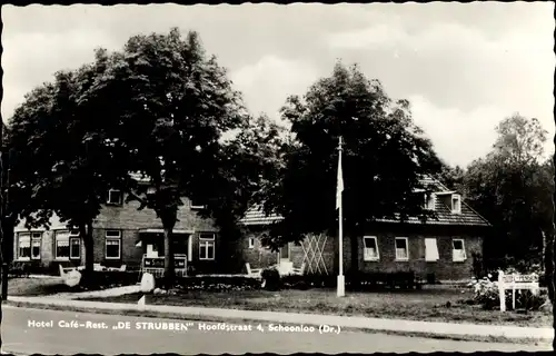 Ak Schoonloo Drenthe, Hotel Café De Strubben, Hoofdstraat 4