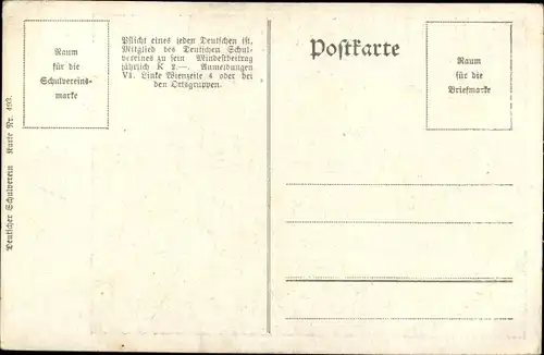 Gedicht Ak Joseph Victor von Scheffel, Ekkehard, Deutscher Schulverein