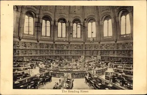 Postcard Holborn Camden London City, The Reading Room