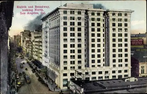 Ak Los Angeles Kalifornien USA, Eighth and Broadway looking North