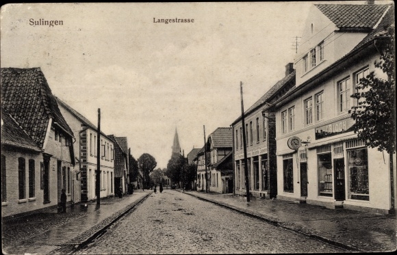 Ak Sulingen in Niedersachsen, Langestraße, J. Bloch 0