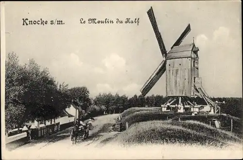 Ak Knocke sur Mer Westflandern, Le moulin du Kalf