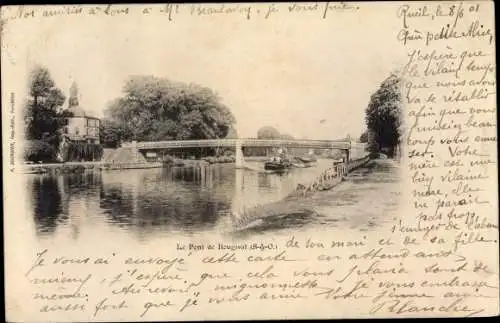 Ak Bougival Yvelines, Le Pont