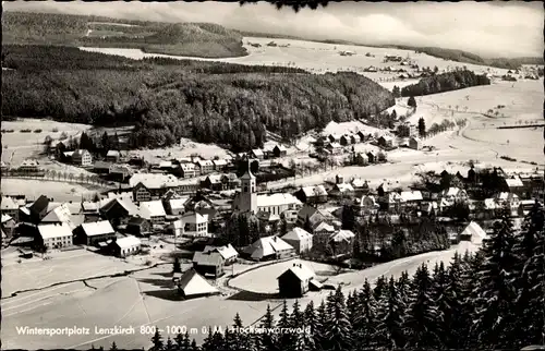 Ak Lenzkirch Baden Württemberg, Gesamtansicht, Winter