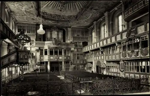 Ak Schwarzenberg im Erzgebirge Sachsen, St. Georgenkirche, Innenansicht