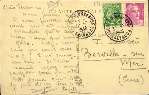 Ak Saint Loup de Fribois Calvados, Intérieur de l´Église