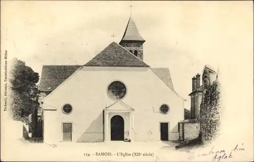 Ak Bas Samois Seine et Marne, L´Église