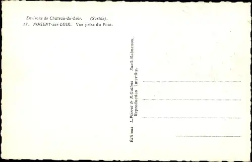Ak Nogent sur Loir Sarthe, Vue prise du Pont