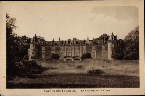 Ak Pont de Braye Sarthe, Château de la Fiotte