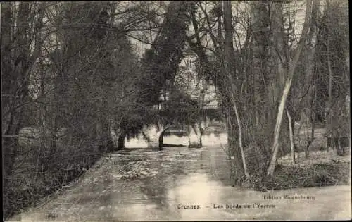 Ak Crosnes Essonne, Les bords de l'Yerres