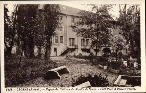 Ak Crosne Essonne, Facade du Chateau de Moulin de Senlis