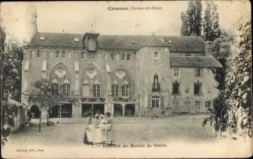 Ak Crosnes Essonne, Interieur du Moulin de Senlis