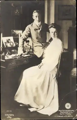 Ak Kronprinz Wilhelm von Preußen, Kronprinzessin Cecilie von Preußen