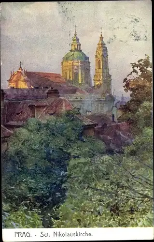 Künstler Ak Setelik, J., Praha Prag Tschechien, Sct. Nikolauskirche