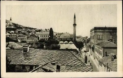 Ak Mostar Bosnien Herzegowina, Blick auf den Ort