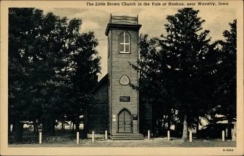Ak Nashua Iowa USA, The Little Brown Church in the Vale