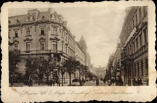 Ak Lwów Lemberg Ukraine, Dritte Mai Gasse