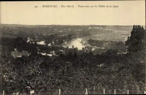 Ak Bougival Yvelines, Panorama sur la Vallée de la Seine