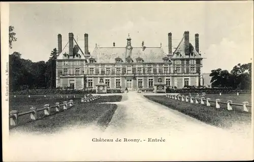 Ak Rosny sur Seine Yvelines, Château, Entrée