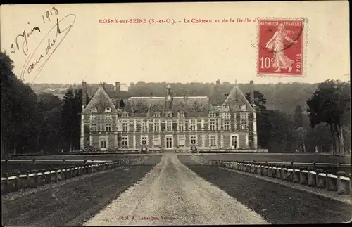 Ak Rosny sur Seine Yvelines, Château