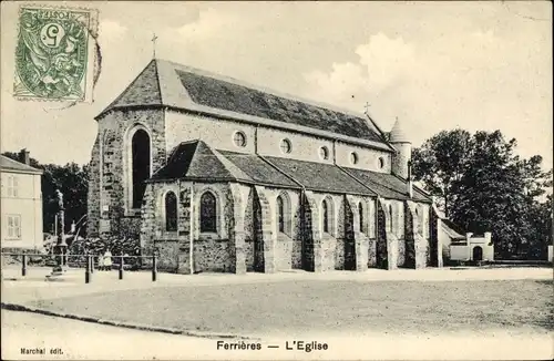 Ak Ferrieres Seine et Marne, L´Église