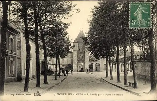 Ak Moret-sur-Loing Seine et Marne, Porte de Samois