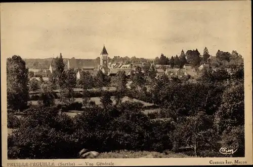 Ak Pruillé l'Éguillé Sarthe, Vue Générale