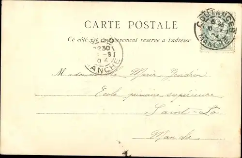 Ak Coutances Manche, Le Jardin public