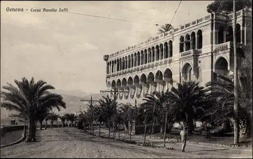 Ak Genova Genua Liguria, Corso Aurelio Saffi