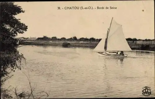 Ak Chatou Yvelines, Bords de Seine