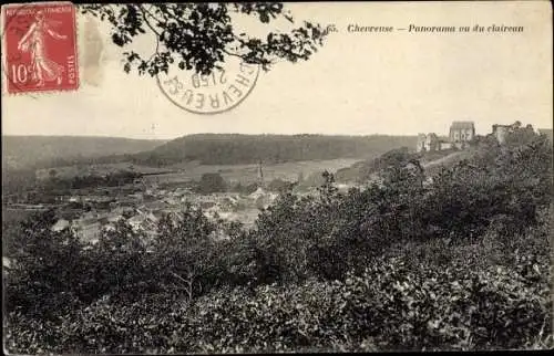 Ak Chevreuse Yvelines, Panorama vu du claireau