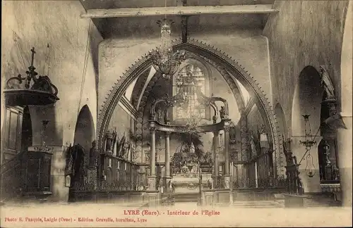 Ak Lyre Eure, Intérieur de l´Église