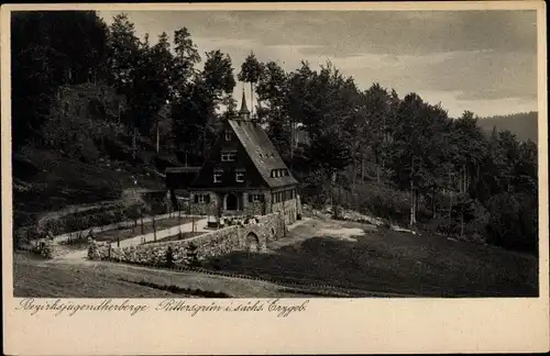 Ak Rittersgrün Breitenbrunn im Erzgebirge, Bezirksjugendherberge, Außenansicht