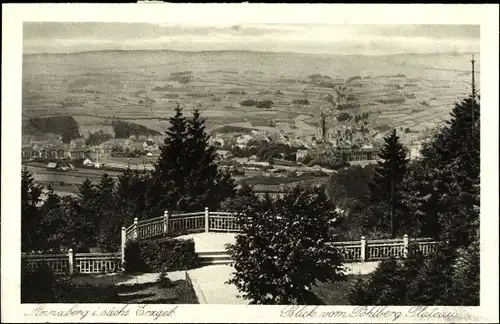 Ak Annaberg Buchholz im Erzgebirge, Blick vom Pöhlberg Plateau