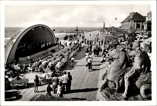 Ak Westerland auf Sylt, Promenade, Bühne