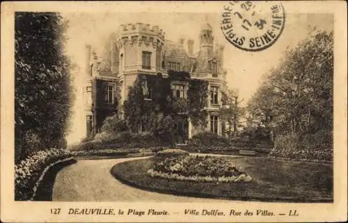 Ak Deauville Calvados, Villa Dollfus, Rue de Villas