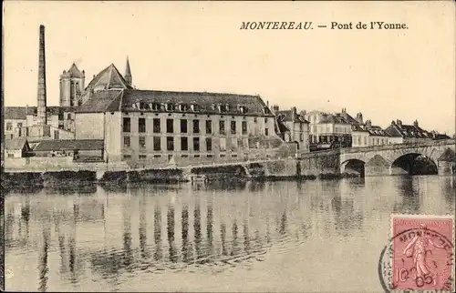 Ak Montereau Seine et Marne, Pont de l´Yonne
