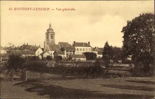 Ak Montigny Lencoup Seine et Marne, Vue Générale