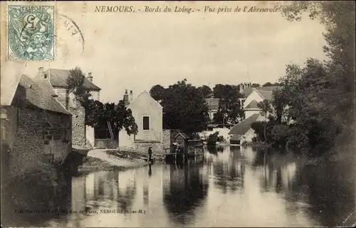 Ak Nemours Seine-et-Marne, Bords du Loing