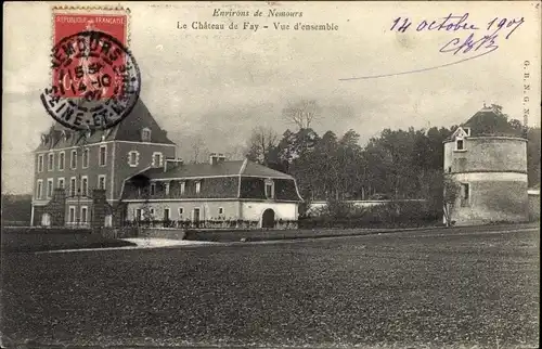 Ak Nemours Seine-et-Marne, Château de Fay