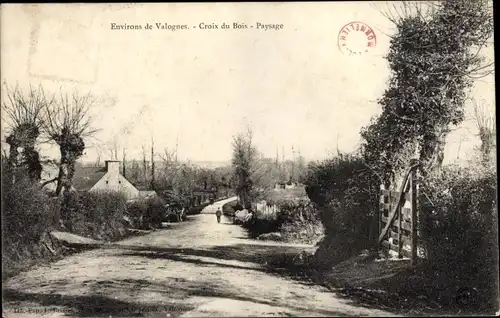 Ak Valognes Manche, Croix du Bois, Paysage