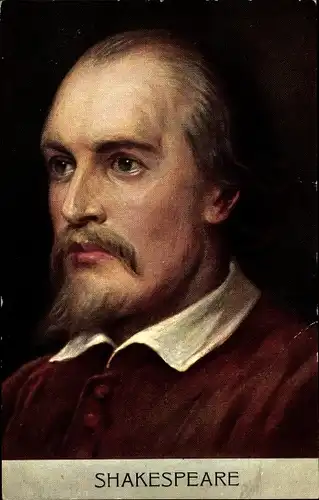 Künstler Ak Dramatiker und Lyriker William Shakespeare, Portrait