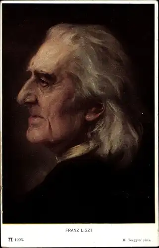 Künstler Ak Torggler, H., Komponist Franz Liszt, Liszt Ferencz, Portrait, Ackermann 1903